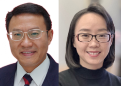 (Left) Professor Jianbin Xu, Professor of the Department of Electronic Engineering; (Right) Professor Xinhui Lu, Assistant Professor of Department of Physics
